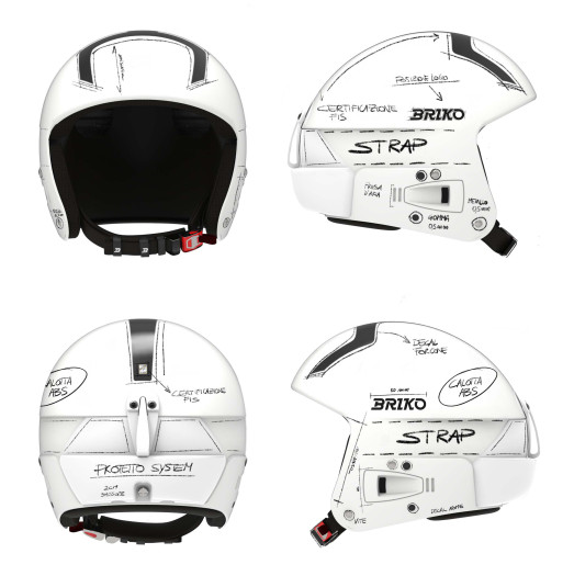 szczegóły Briko Vulcano Fis 6.8 Graphik-Matt White-Black --Helma