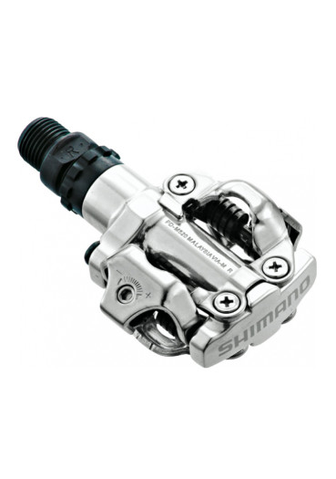 szczegóły Shimano PD-M520 stříbrné, pedály nášlapné