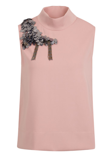 szczegóły Damska koszulka Sportalm 1812529720 Mauve Chalk