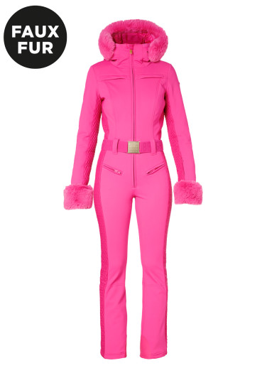 szczegóły Goldbergh Angele Faux Border Ski Suit Passion Pink
