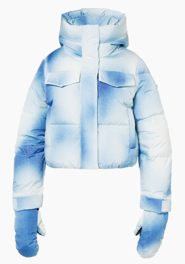 szczegóły Damska kurtka Goldbergh Ciel Bleu Ski Jacket Denim Print
