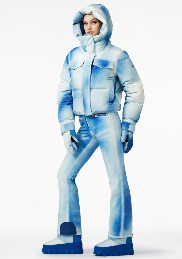 szczegóły Damska kurtka Goldbergh Ciel Bleu Ski Jacket Denim Print