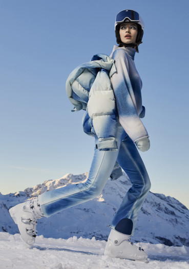 szczegóły Damska kurtka Goldbergh Ciel Bleu Ski Jacket Denim Print