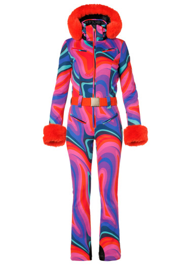 szczegóły Goldbergh La Fete Faux Border Ski Suit Absinthe Rainbow