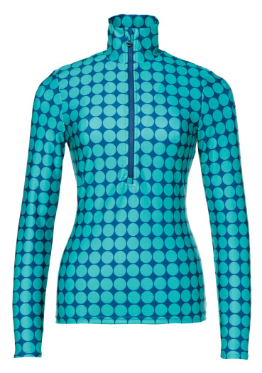 szczegóły Goldbergh Impress Ski Pully Ice Green Retro Dot