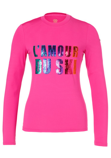 szczegóły Damska koszulka Goldbergh Le Coeur Long Sleeve Tee Passion Pink