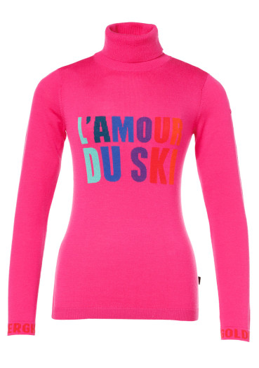 szczegóły Goldbergh Amour Long Sleeve Knit Sweater Passion Pink