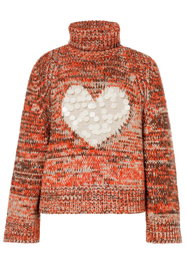 szczegóły Damski sweter Goldbergh Aimee Long Sleeve Knit Sweater Army/Orange
