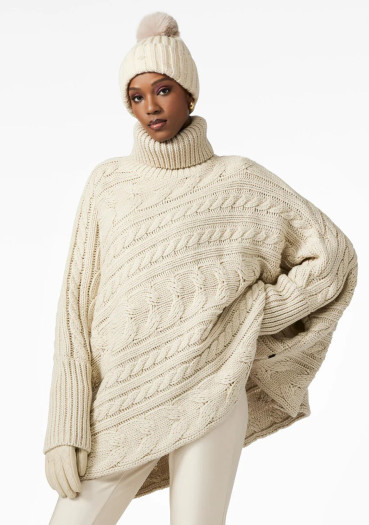 szczegóły Goldbergh Twist Oversize Knit Sweater Champagne