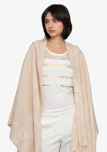szczegóły Damskie Poncho Sportalm 1819830778 Skimming Stone