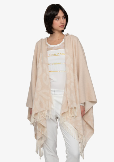 szczegóły Damskie Poncho Sportalm 1819830778 Skimming Stone