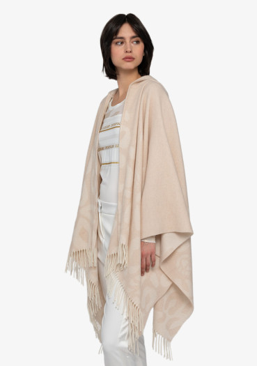 szczegóły Damskie Poncho Sportalm 1819830778 Skimming Stone