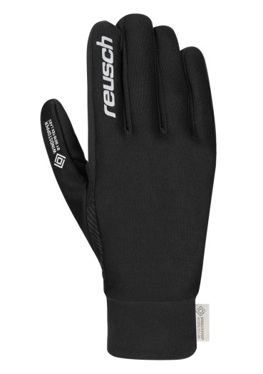 szczegóły Rękawiczki dziecięce Reusch Karayel WINDSTOPPER® TOUCH-TEC™ Junior 7702 w kolorze czarno-srebrnym