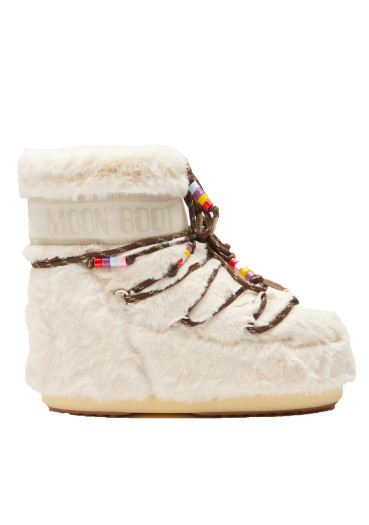 szczegóły Dámské boty Moon Boot Icon LOW Faux Fur Beads-L002 Cream