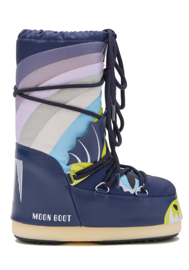 szczegóły Buty dziecięce Moon Boot Icon Dragon-JR-FV21 Niebieski/Wielokolorowe