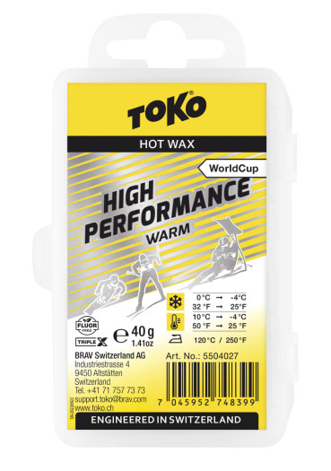 szczegóły Toko Triplex WC High Perfor. Warm 40g žlutý parafín