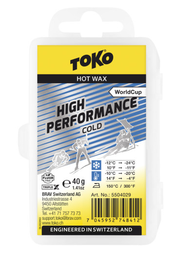 szczegóły Toko Triplex WC High Perform. Cold 40g modrý parafín