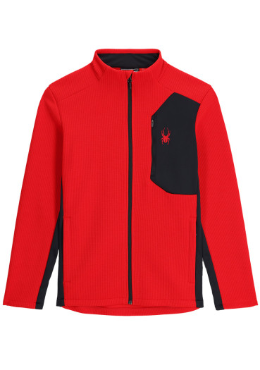 szczegóły Pánský svetr Spyder Men Bandit Jacket-Fleece - Spyder Red