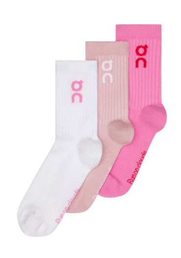 szczegóły On Running Logo Sock High 3P, Mauve/Raspberry