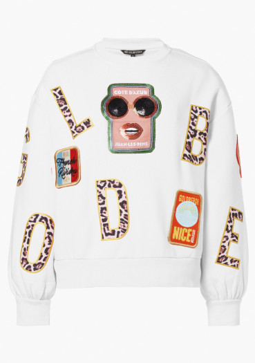 szczegóły Sweter damski Goldbergh Piscine Sweater White