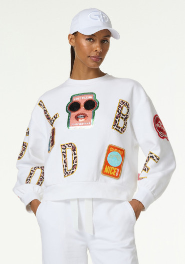 szczegóły Sweter damski Goldbergh Piscine Sweater White