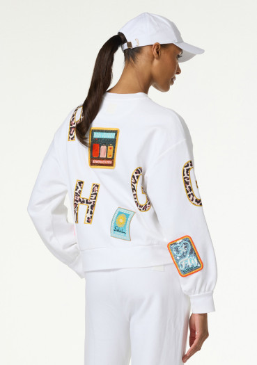 szczegóły Sweter damski Goldbergh Piscine Sweater White