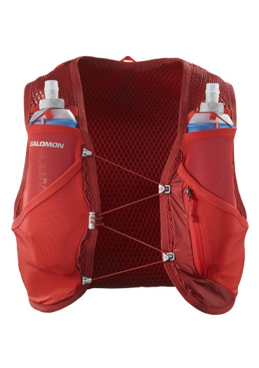 szczegóły Kamizelka biegowa Salomon Active Skin 8 Set Red Dahlia/High Risk R