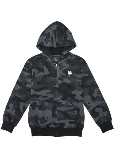 szczegóły Fox Yth Fox Head Camo Flc Zip Black Camo