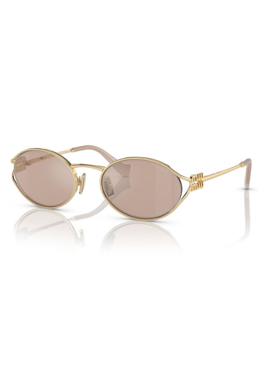 szczegóły Okulary przeciwsłoneczne Miu Miu 0MU 52YS ZVN20F54 Pale Gold–Pink Mirror Internal Silver