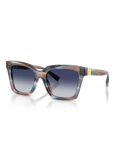 szczegóły Okulary przeciwsłoneczne Dolce & Gabbana DG4498 34481455 – paskowany niebiesko-szary / niebieskie gradientowe soczewki