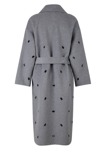 szczegóły Płaszcz damski Sportalm Airy 100216 Grey Melange Dark (58)