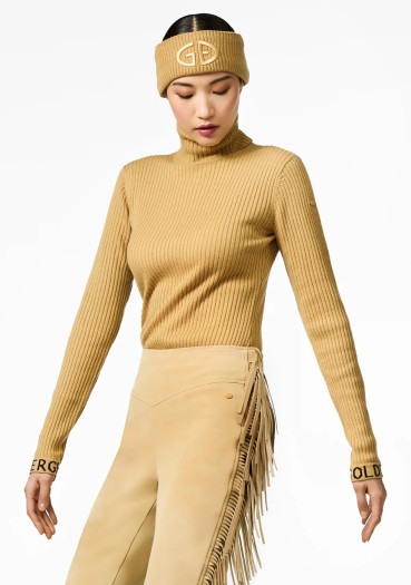 szczegóły Damski golf Goldbergh Mira Long Sleeve Knit Sweater Caramello
