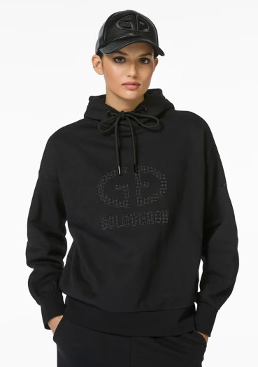 szczegóły Damska bluza z kapturem Goldbergh Giorgia Hooded Sweater Black