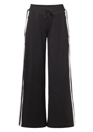 szczegóły Damskie spodnie Goldbergh Banda Wide Leg Track Pant Black/White