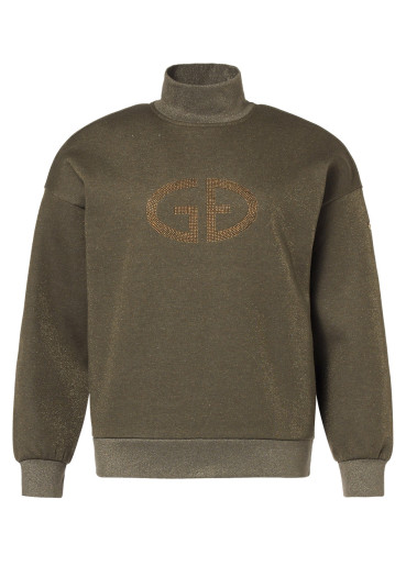szczegóły Damska bluza Goldbergh Sizzle Turtle Neck Sweater Dark Olive Lurex Melange