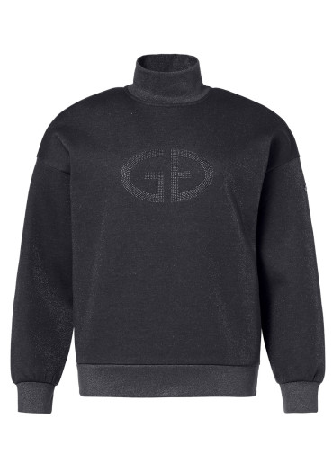 szczegóły Damska bluza Goldbergh Sizzle Turtle Neck Sweater Black Lurex Melange