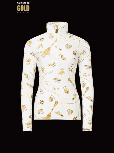 szczegóły Damska koszulka Goldbergh Farfalle Ski Pully La Pasta Dorata Cream