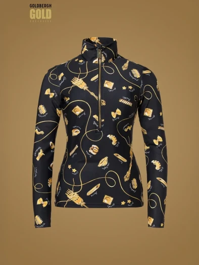 szczegóły Damska koszulka Goldbergh Farfalle Ski Pully La Pasta Dorata Black