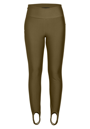 szczegóły Damskie spodnie slim fit Goldbergh Sandy Ski Pants Dark Olive