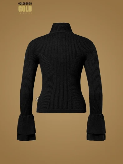 szczegóły Damski sweter Goldbergh Fiori Long Sleeve Knit Sweater Black