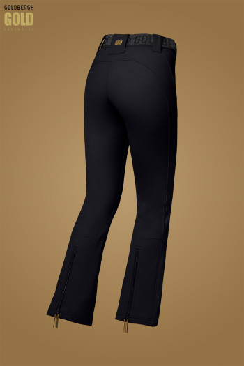 szczegóły Damskie spodnie narciarskie Goldbergh Pippa Gold Long Ski Pants Black