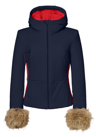szczegóły Damska kurtka Goldbergh Eden Ski Jacket Faux French Blue