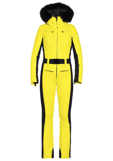 szczegóły Damski kombinezon Goldbergh Parry Long Ski Suit Faux Border Limone
