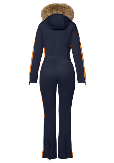 szczegóły Damski kombinezon Goldbergh Suvi Ski Suit Faux Border French Blue