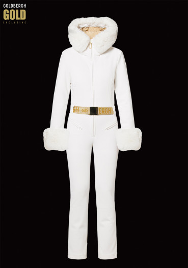 szczegóły Damski kombinezon Goldbergh Vita Ski Suit Faux Border Cream