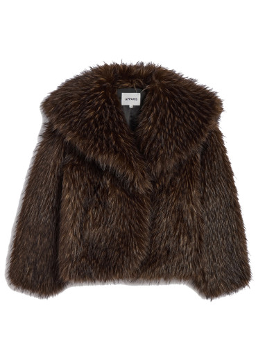 szczegóły Płaszcz damski APPARIS Yara Fox Coat Dark Brown