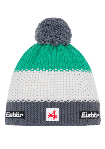 szczegóły Czapka męska Eisbär-Star Pompon MÜ SA-antr-biało-mineralna zieleń
