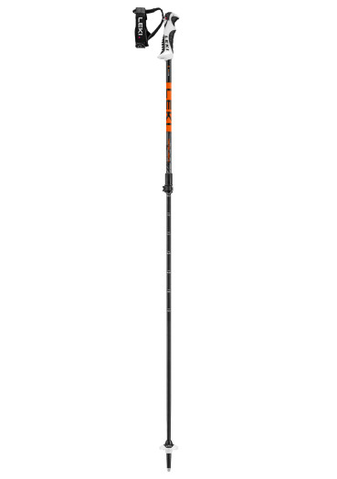 szczegóły Kije do zjazdów Leki Drifter Vario S, czarno-ciemnoantracytowo-neonowo-pomarańczowe, 90-120 cm