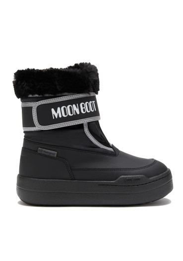 szczegóły Buty dziecięce Moon Boot JR PARK STRAP-JR-N001 CZARNE