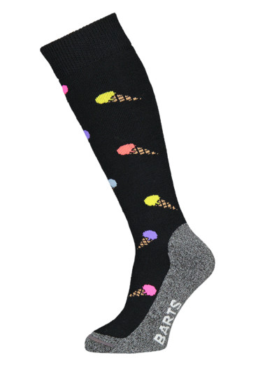 szczegóły Barts Skisock Ice Cream Czarne Dziecięce Podkolanówki